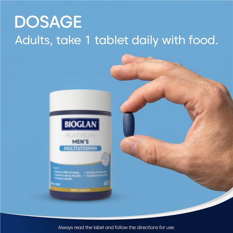 Bioglan Platinum Mens Multivitamin 60 Tablets