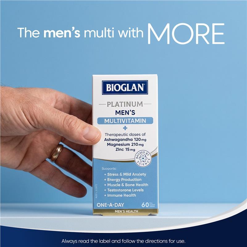Bioglan Platinum Mens Multivitamin 60 Tablets