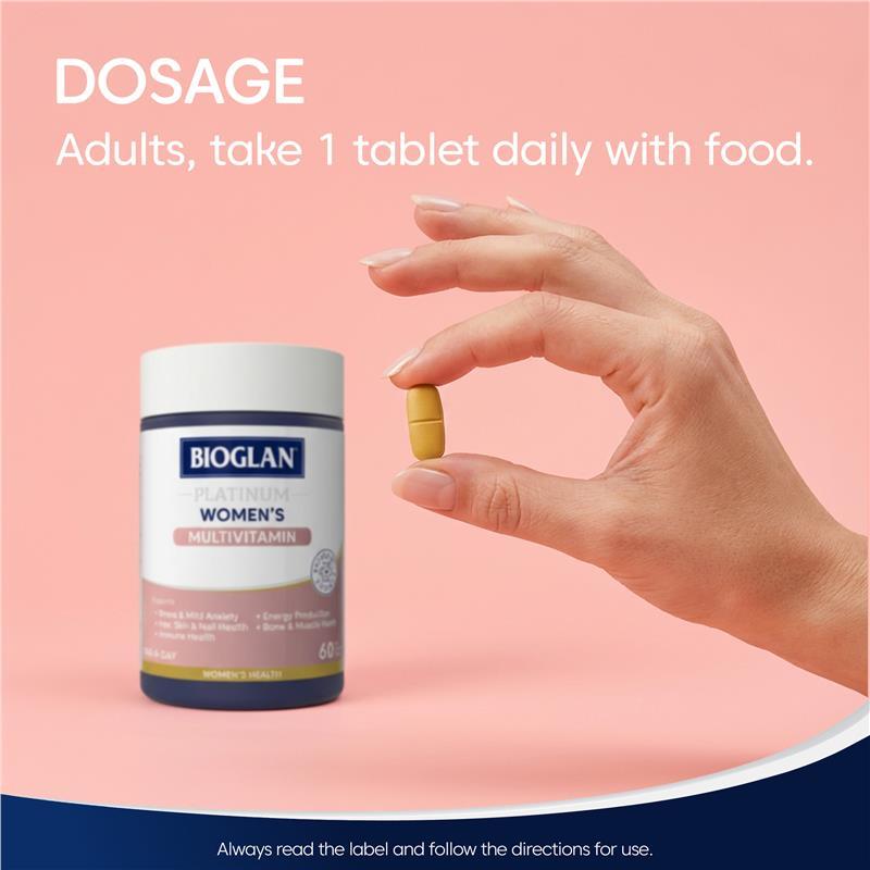 Bioglan Platinum Womens Multivitamin 60 Tablets