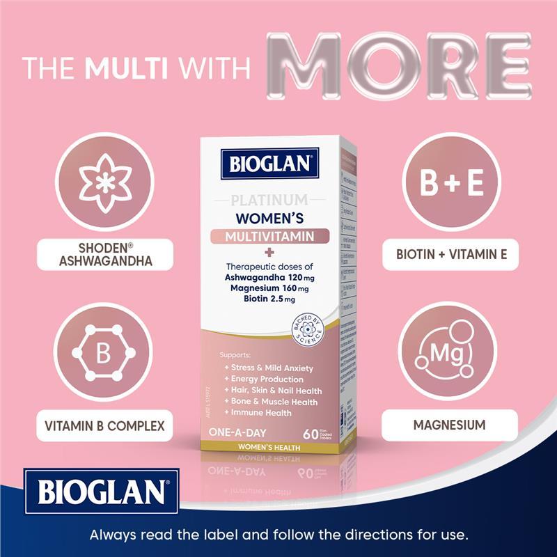 Bioglan Platinum Womens Multivitamin 60 Tablets