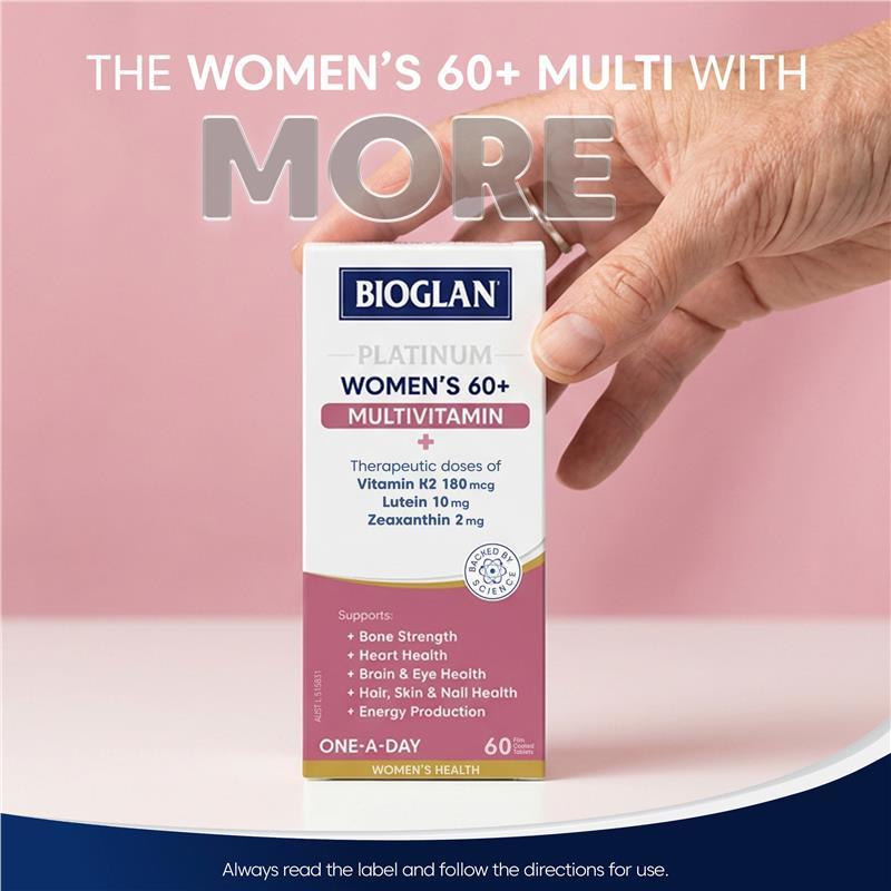 Bioglan Platinum Womens 60 + Multivitamin 60 Tablets