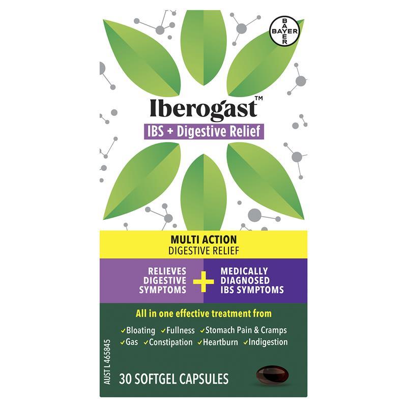 Iberogast IBS + Digestive Health Relief 30 Capsules