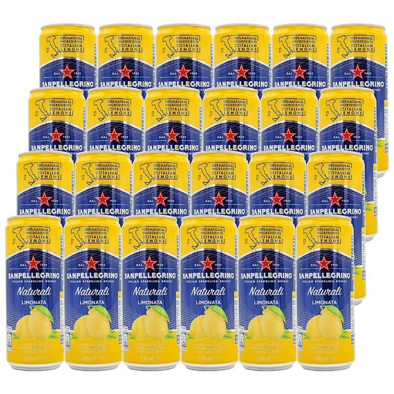 San Pellegrino 330ml Sparkling Limonata Cans 24 Pack