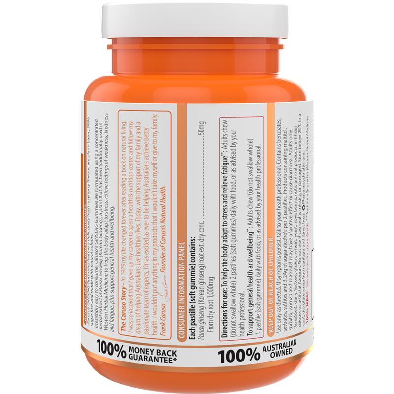 Carusos Gummies Ginseng 60 Pastilles