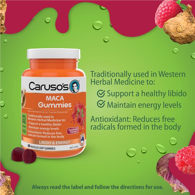 Carusos Gummies Maca 60 Pastilles