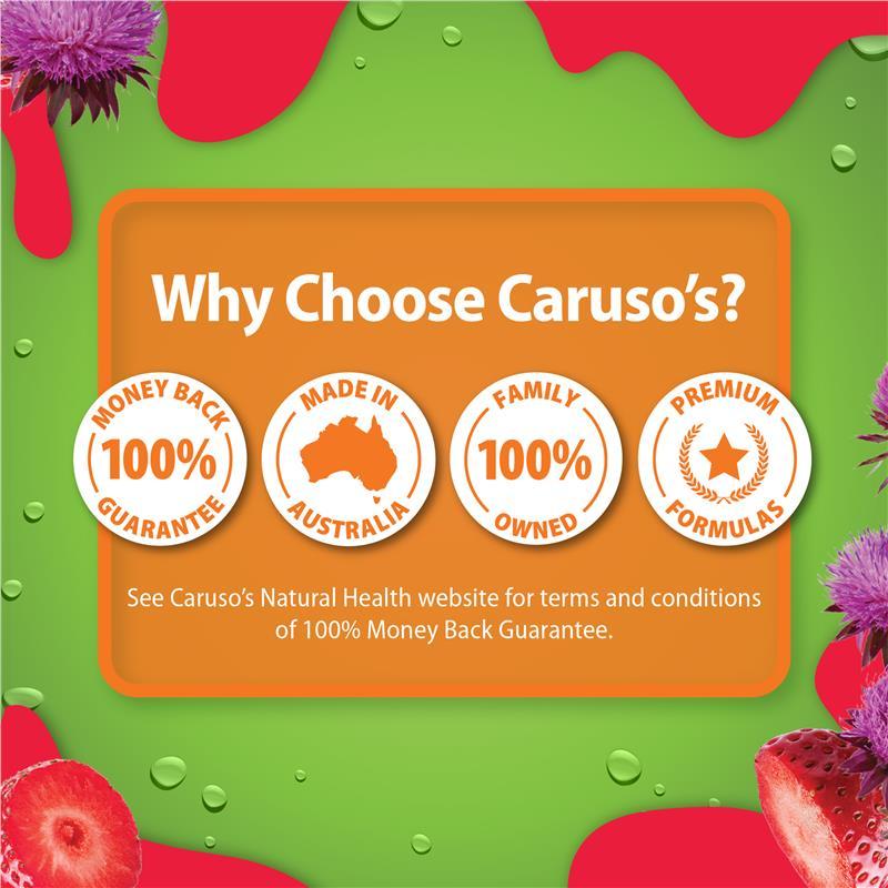 Carusos Gummies Milk Thistle 60 Pastilles