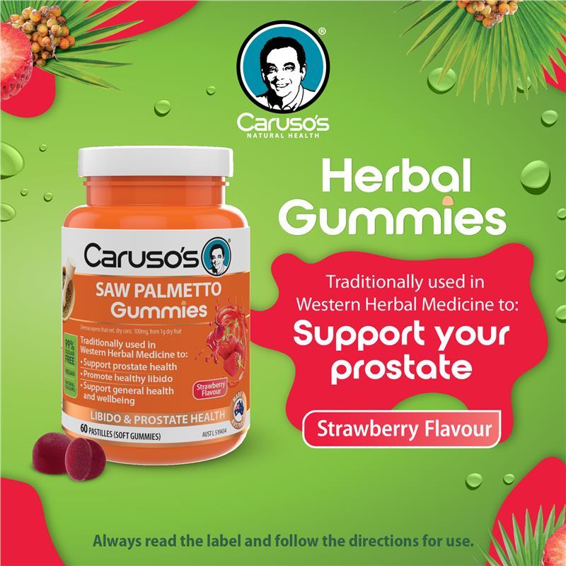 Carusos Gummies Saw Palmetto 60 Pastilles