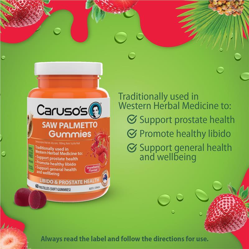 Carusos Gummies Saw Palmetto 60 Pastilles