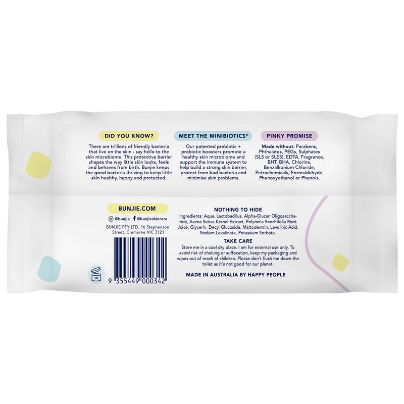Bunjie Pink Travel Pouch Bonus 20 Pack Wipes