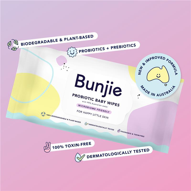 Bunjie Pink Travel Pouch Bonus 20 Pack Wipes