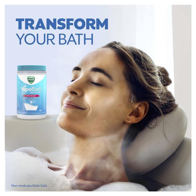 Vicks VapoBath Bath Crystals Non-Medicated Salts 425g