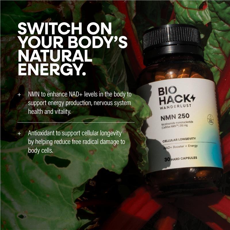 BioHack Wanderlust NMN 250 30 Capsules