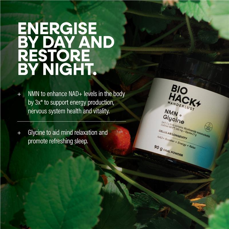 BioHack Wanderlust NMN + Glycine Powder 90g