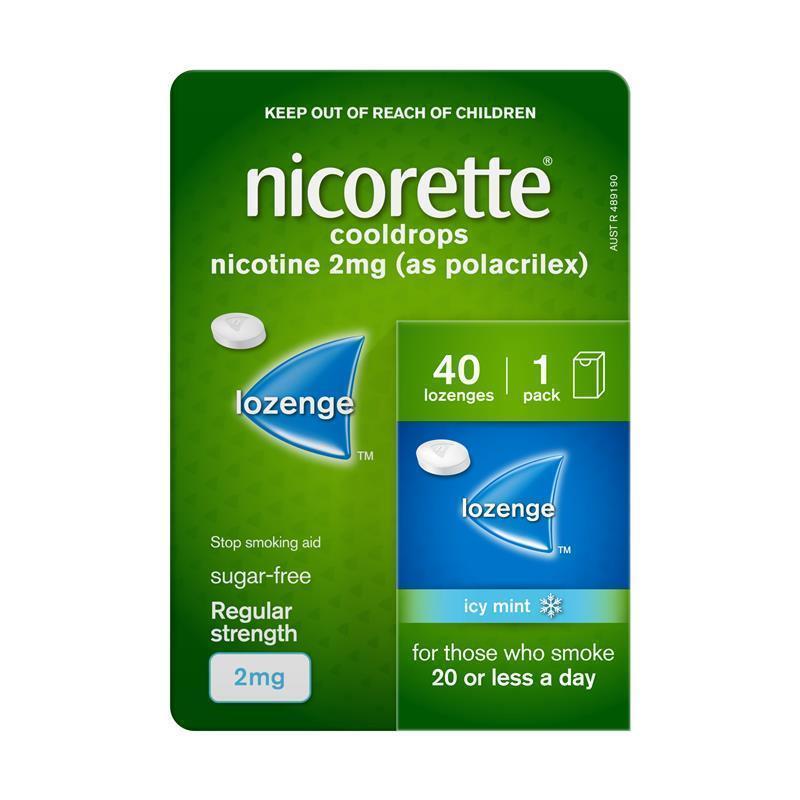 Nicorette Cooldrops Icy Mint 2mg 40 Lozenges