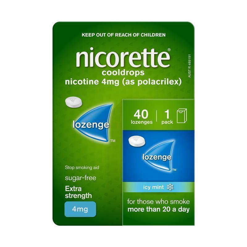Nicorette Cooldrops Icy Mint 4mg 40 Lozenges