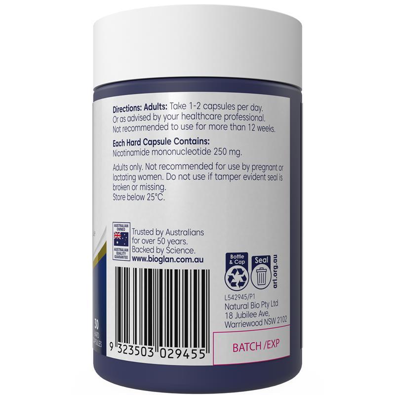 Bioglan NMN 250mg 30 Capsules