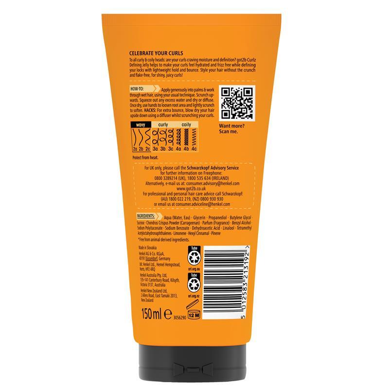 Got2b Curlz Curl Defining Jelly 150ml