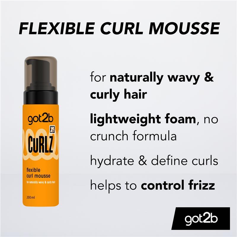 Got2b Curlz Flexible Curl Mousse 200ml