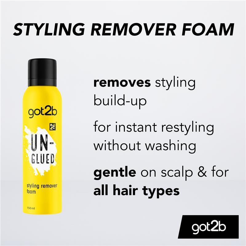 Got2b Un-Glued Styling & Hair Spray Remover Foam 150ml