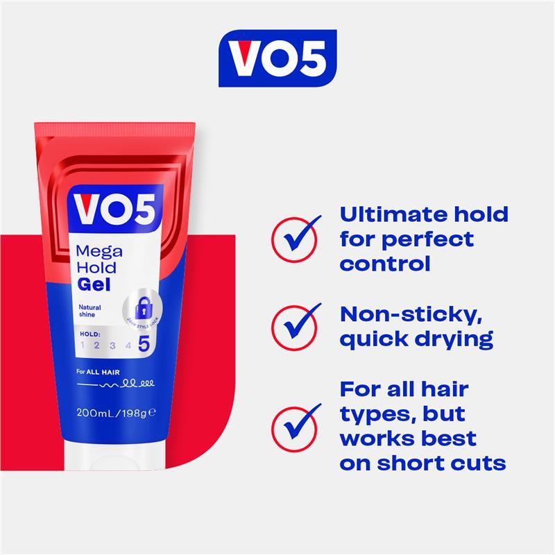 VO5 Mega Hold Gel 200ml