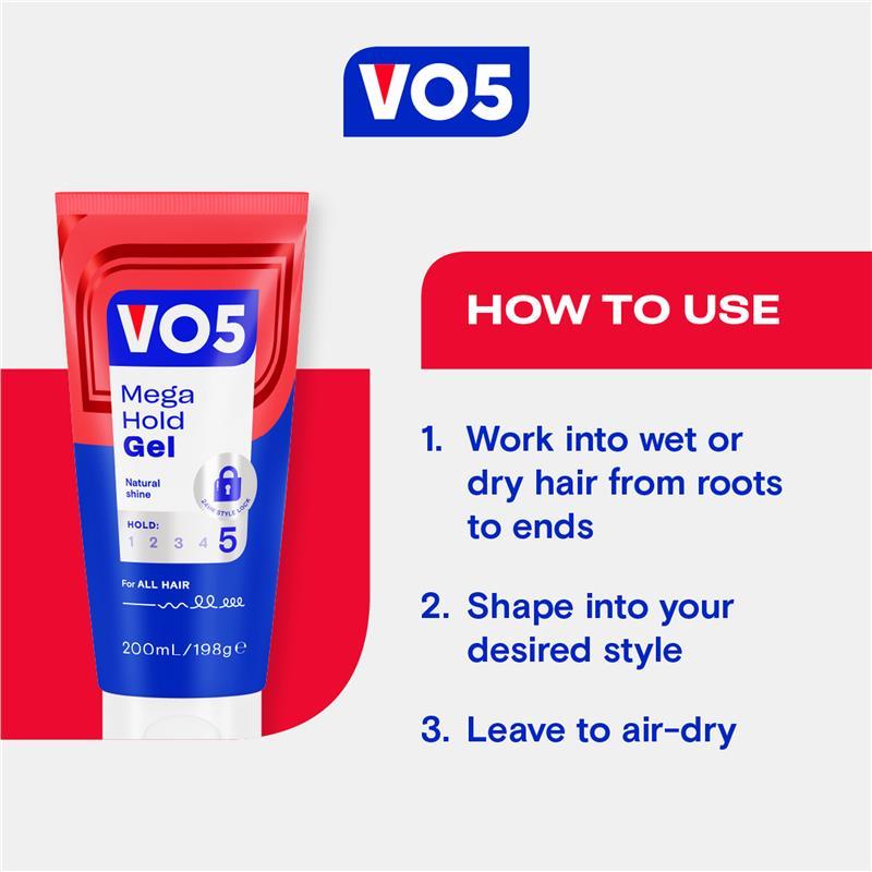 VO5 Mega Hold Gel 200ml