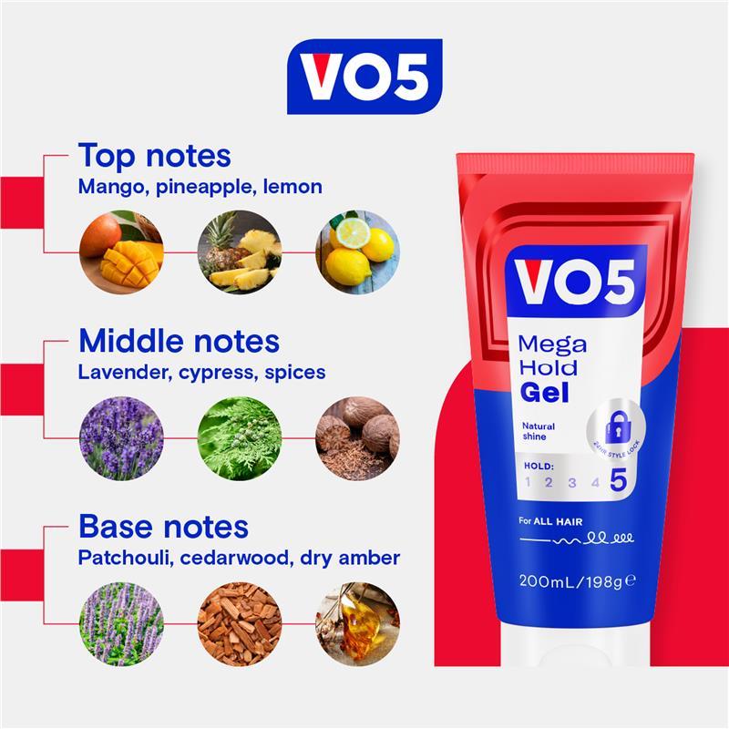 VO5 Mega Hold Gel 200ml