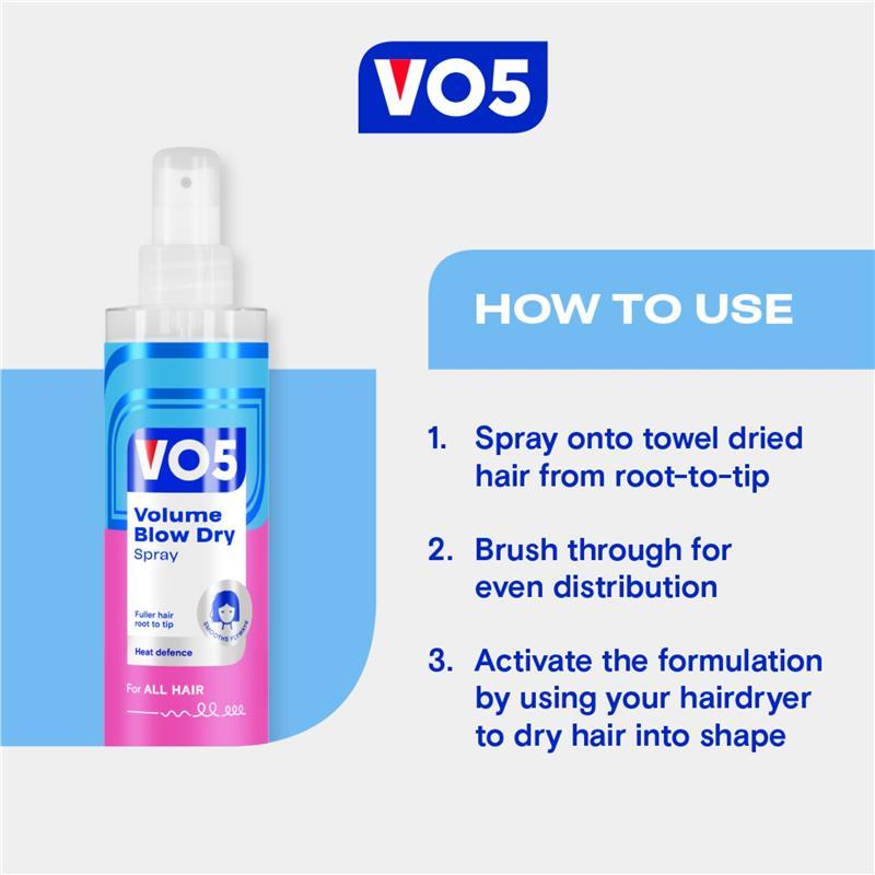 VO5 Volume Blow Dry Spray 200ml