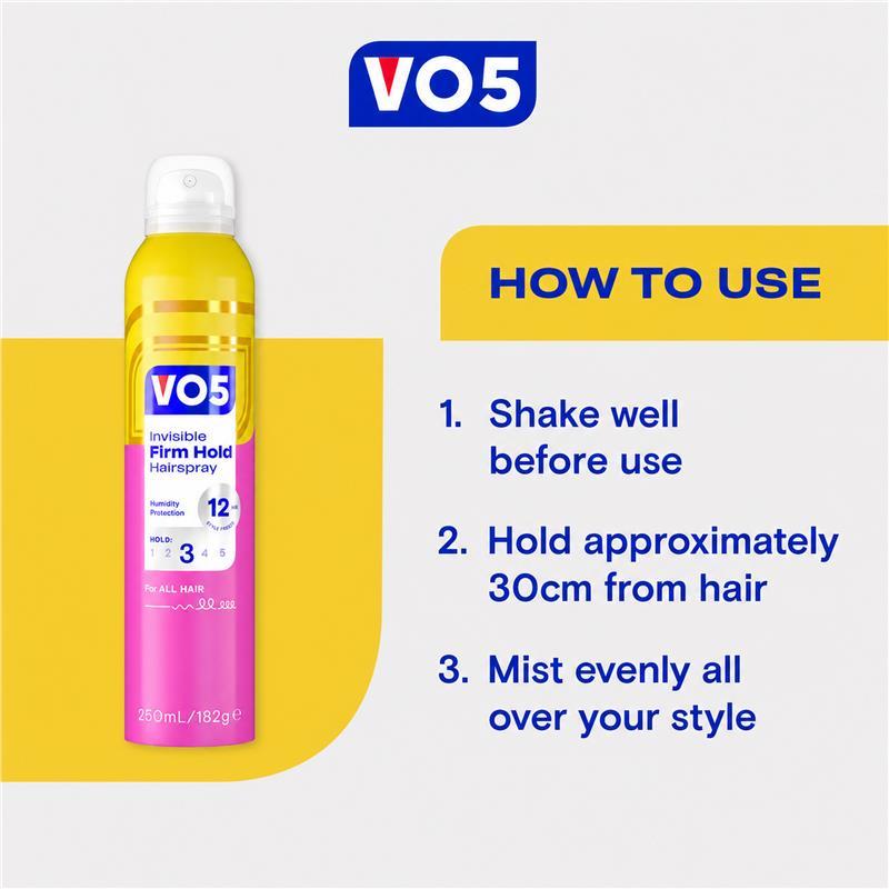 VO5 Firm Hold Hairspray 250ml
