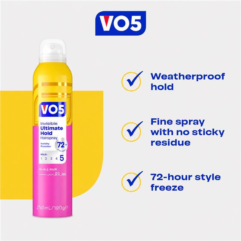 VO5 Ultimate Hold Hairspray 250ml
