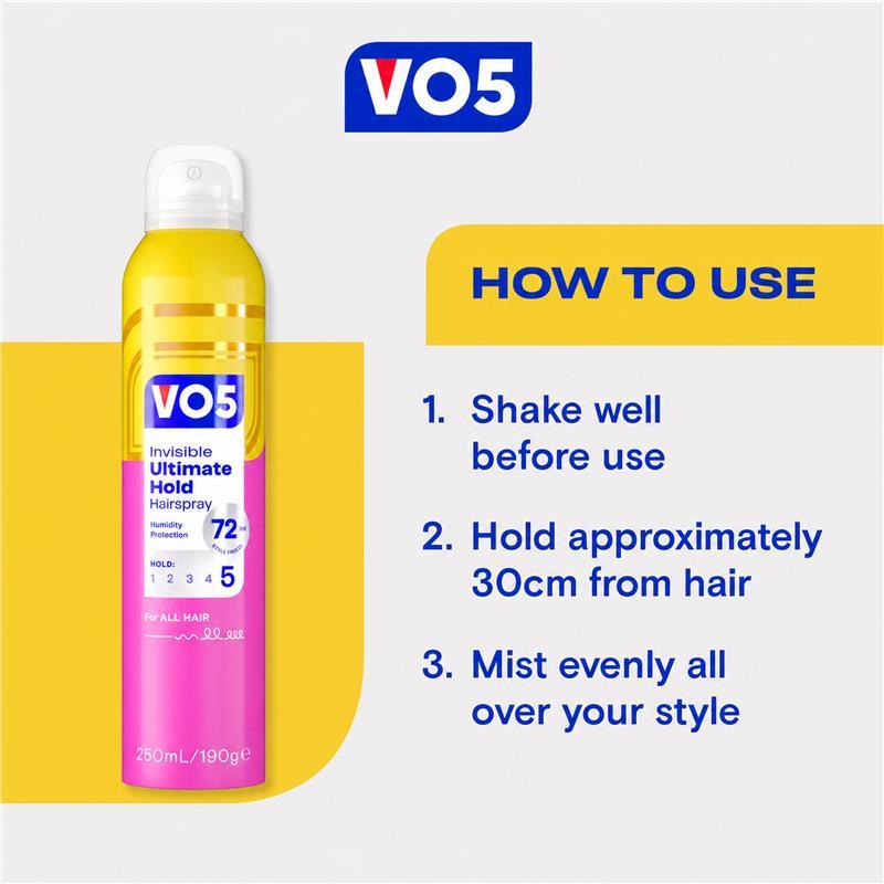 VO5 Ultimate Hold Hairspray 250ml
