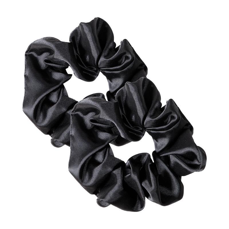 My Beauty Hair Scrunchie Satin 2 Pack Black
