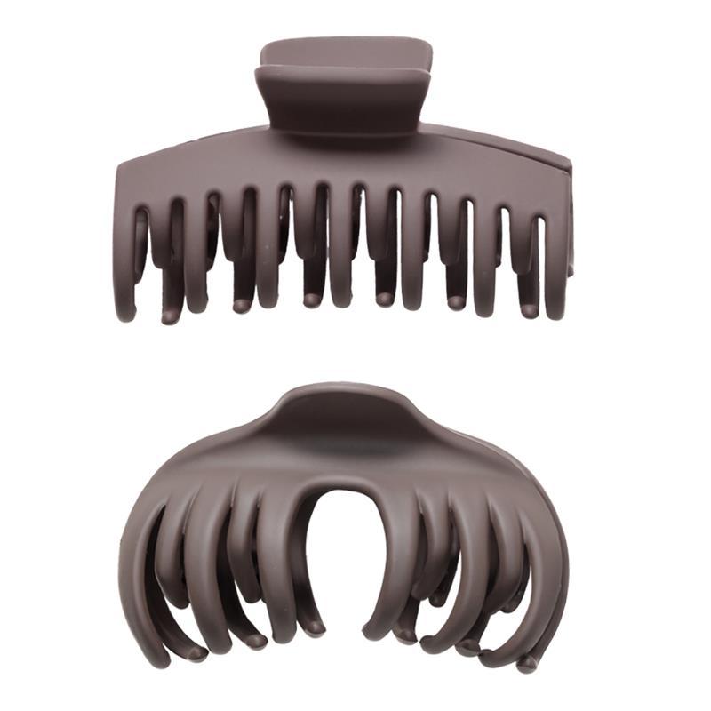 My Beauty Hair Claw Clip Extra Grip 2 Pack Brown