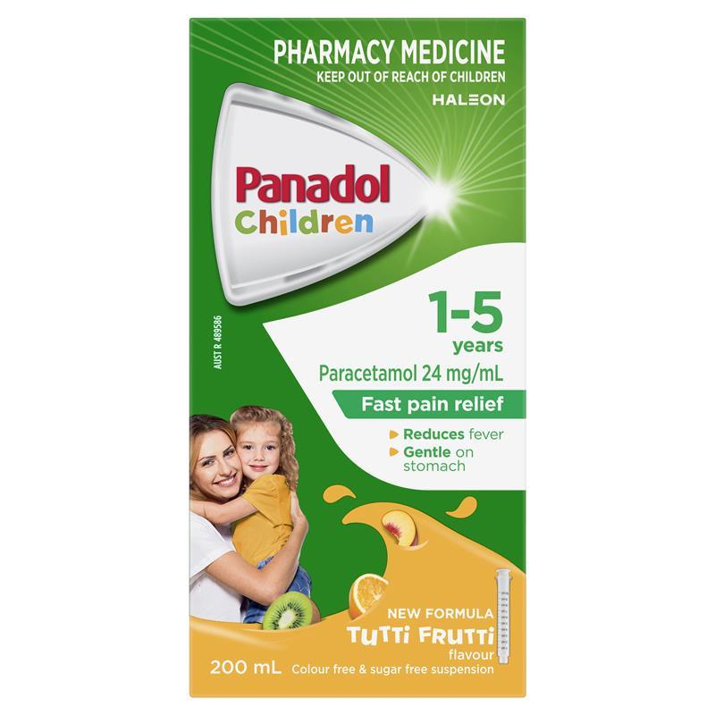Buy Panadol Childrens 1-5 Years Tutti Frutti 200ml online at Chemist ...