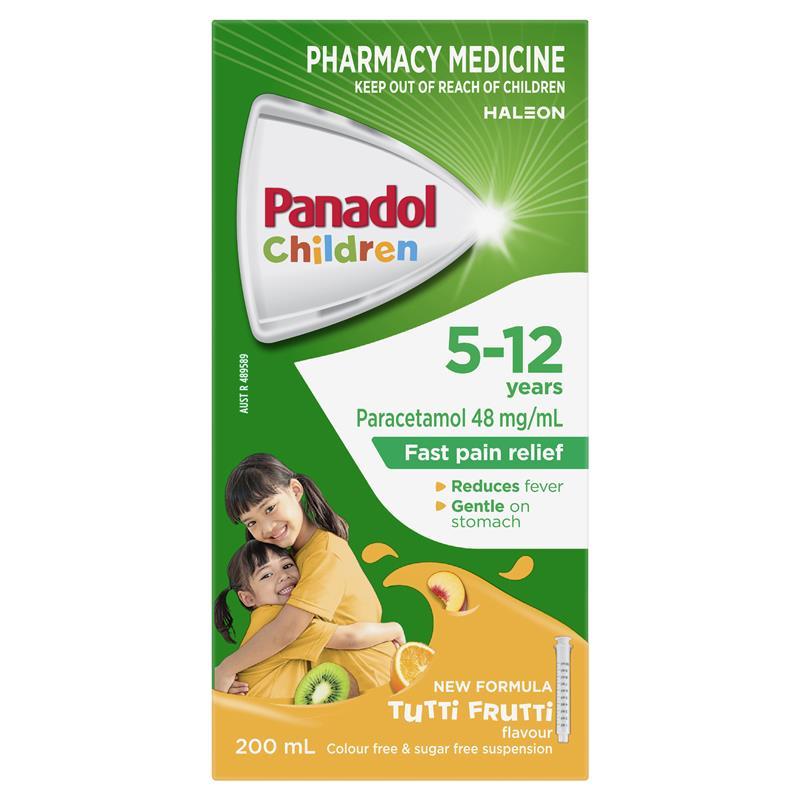Panadol Childrens 5-12 Years Tutti Frutti 200ml