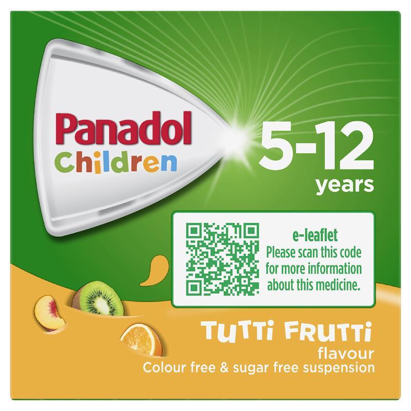 Panadol Childrens 5-12 Years Tutti Frutti 200ml
