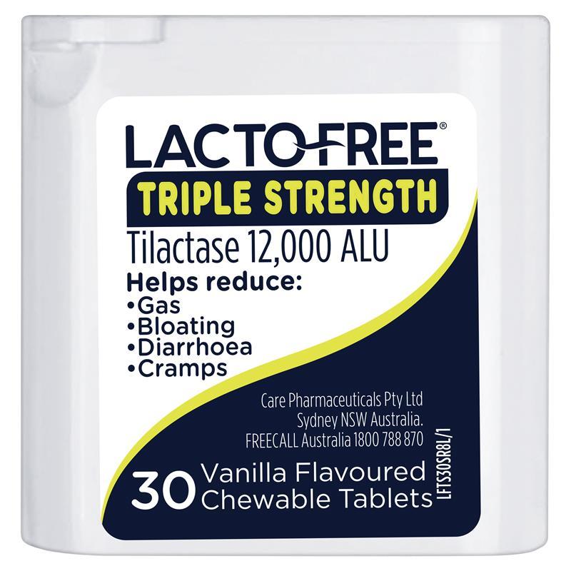 Lacto Free Triple Strength Chewable 30 Tablets