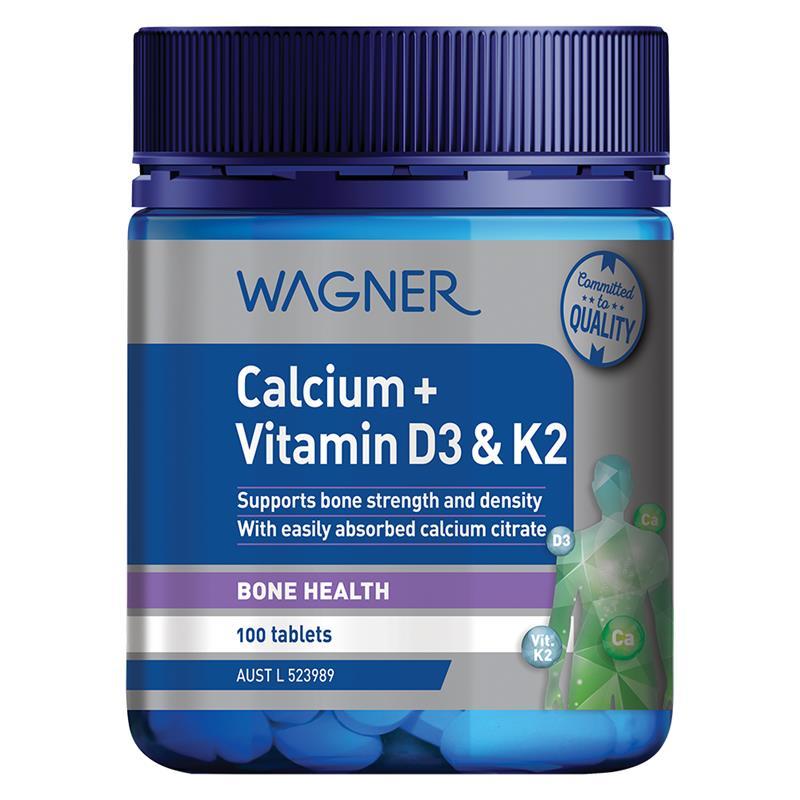 Wagner Calcium + Vitamin D3 & K2 100 Tablets