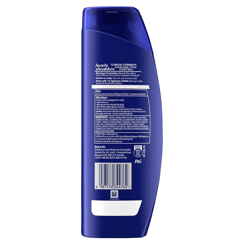 Head & Shoulders Clinicals Cooling Itch Relief Shampoo 400ml