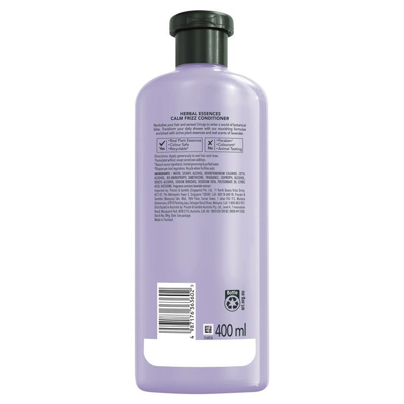 Herbal Essences Conditioner Calm Frizz Lavender Haircare 400ml