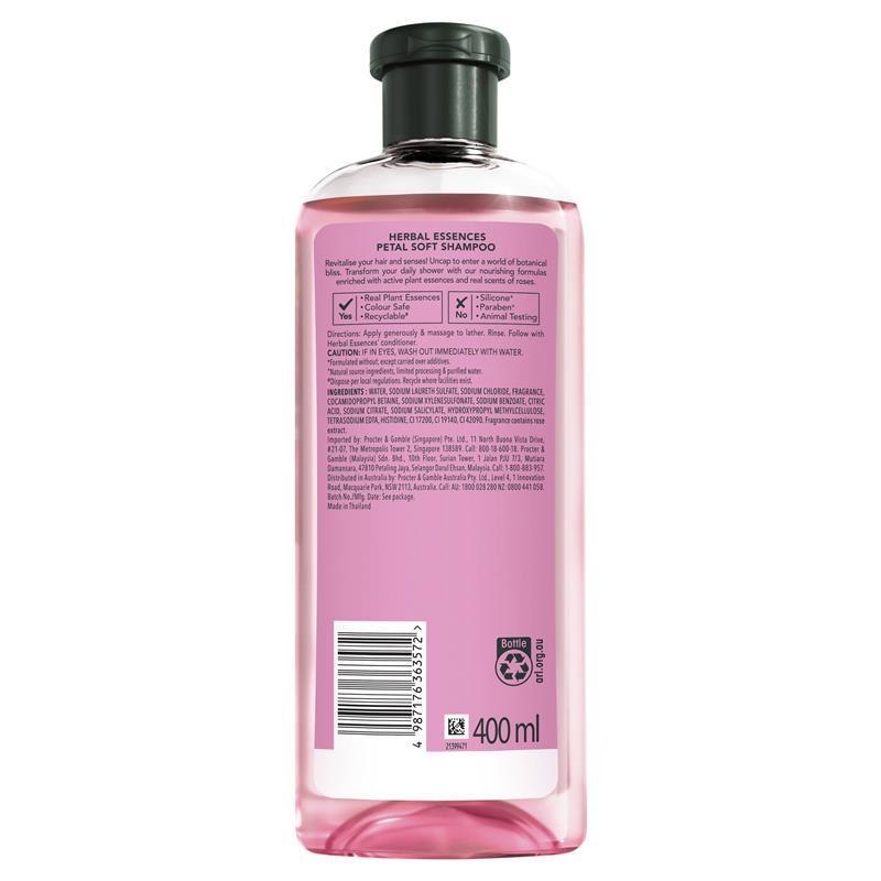 Herbal Essences Shampoo Petal Soft Rose Haircare 400ml
