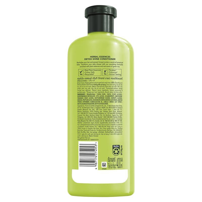 Herbal Essences Conditioner Detox Shine Green Tea Haircare 400ml