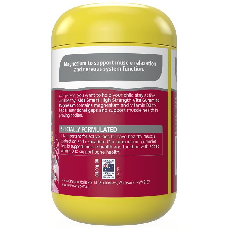 Nature's Way Kids Smart Vita Gummies High Strength Magnesium 120 Pastilles Exclusive Size