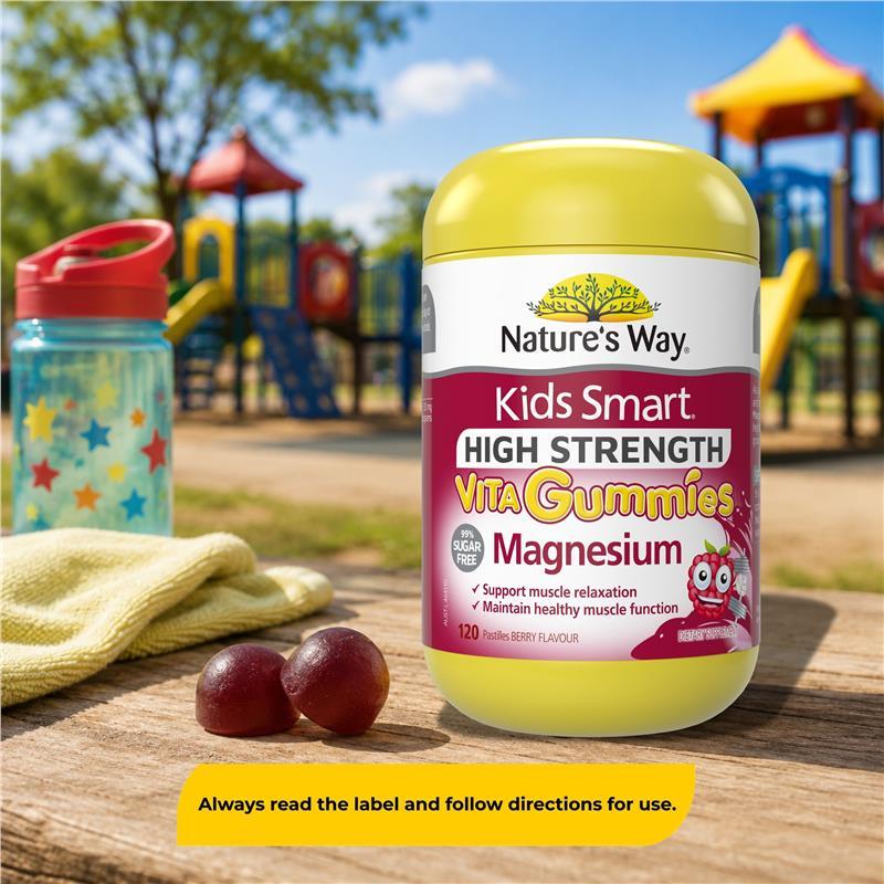 Nature's Way Kids Smart Vita Gummies High Strength Magnesium 120 Pastilles Exclusive Size