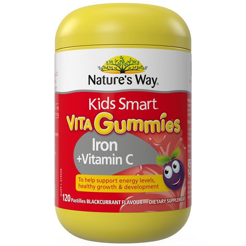 Nature's Way Kids Smart Vita Gummies Iron + Vitamin C 120 Pastilles
