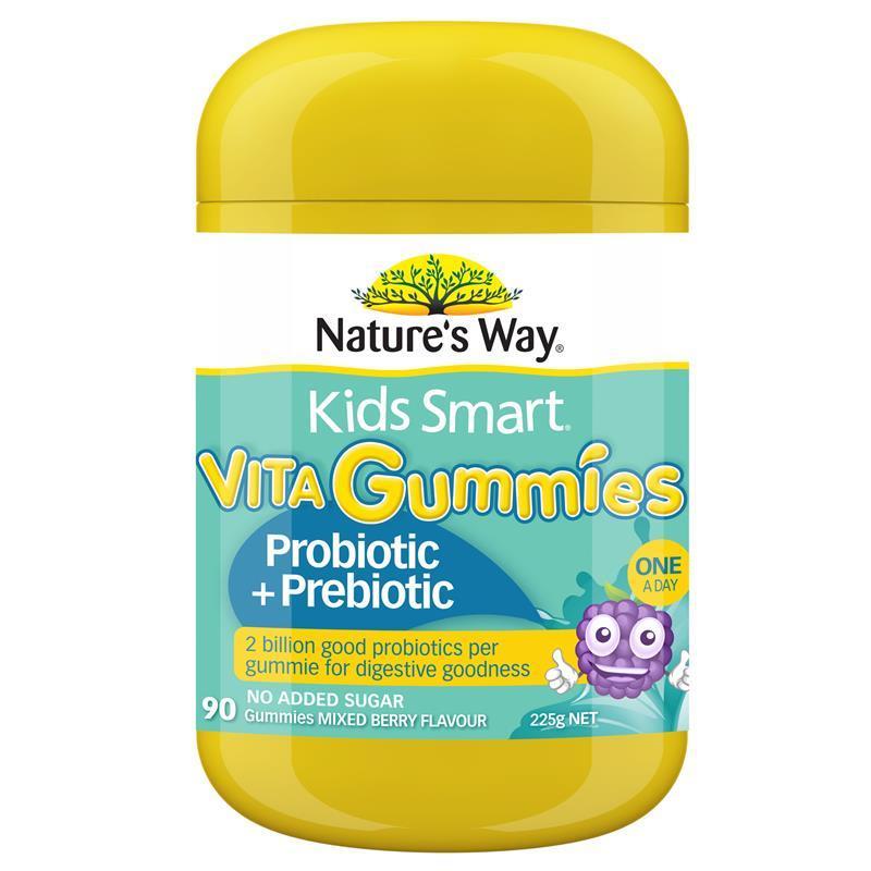 Nature's Way Kids Smart Vita Gummies Probiotic + Prebiotic 90 Pastilles