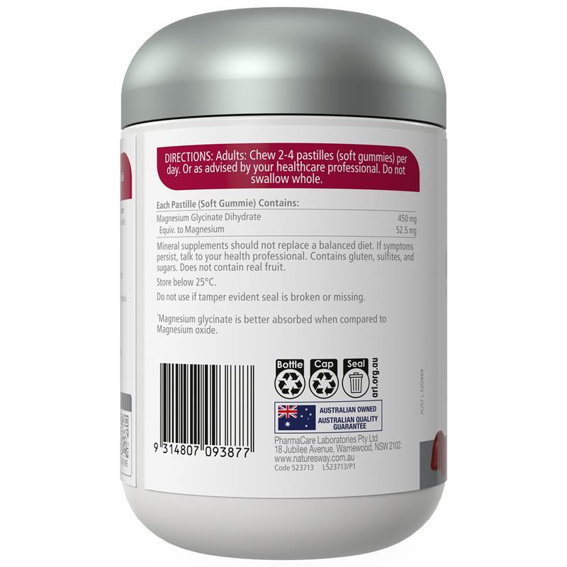 Nature's Way Adult Vita Gummies High Strength Magnesium Glycinate 110 Pastilles Exclusive Size