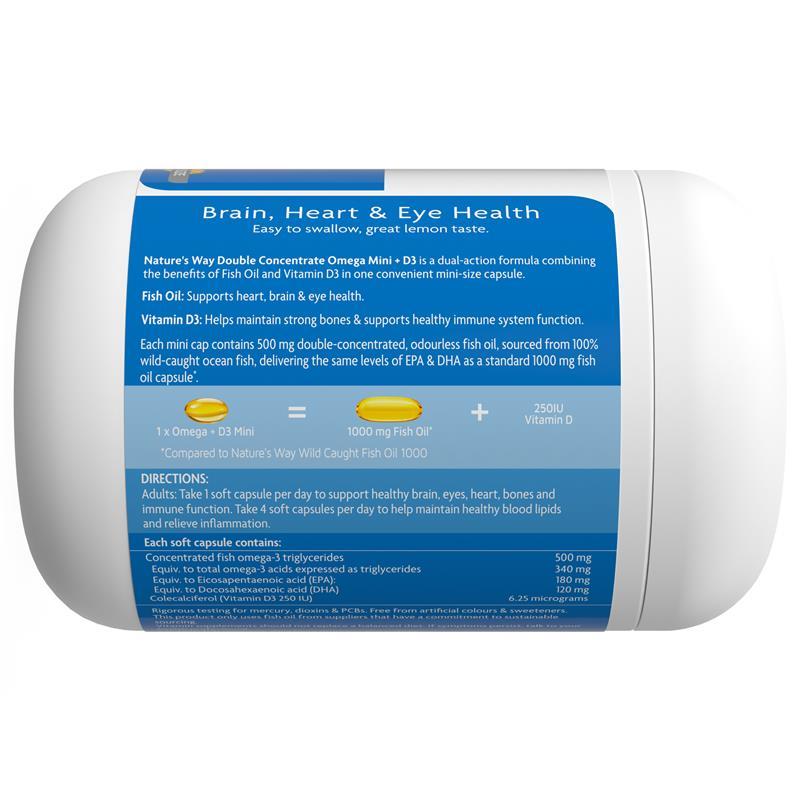 Nature's Way Omega + D3 400 Mini Capsules