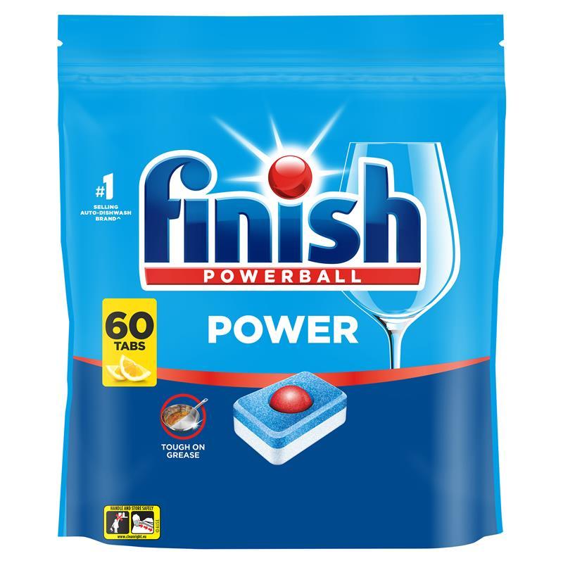 Finish Power Dishwashing Tablets Lemon Sparkle 60 Pack