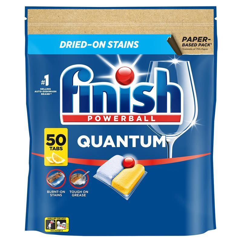 Finish Quantum Dishwashing Tablets Lemon 50 Pack