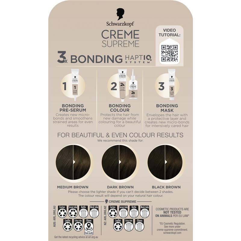 Schwarzkopf Creme Supreme Permanent Natural Dark Brown 4-0